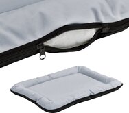 [en.casa]® Hondenkussen - L - grijs en zwart