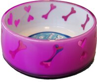 All for paws eetbak puppy love met patroon 300ml - roze/wit