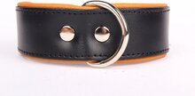 Dog's Companion Leren Halsband - 32-41 cm x 40 mm - Zwart/Camel