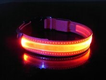 Led hondenhalsband Roze Medium 40 - 48 cm