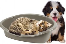 Honden en poezen mand, In Taupe kleur 18 x 46 x 35 cm