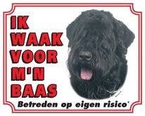 Bouvier Waakbord - Ik waak voor mijn baas