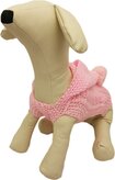 Gebreide kabel trui licht roze met mutsje voor de hond - L ( rug lengte 28 cm, borst omvang 34 cm, nek omvang 30 cm )