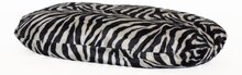 Losse hoes hondenkussen ovaal bonfire zebra zwart/wit kussen maat 65x45 cm