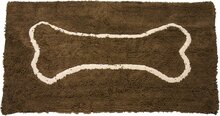 Droogloopmat Chocolate Bruin met Wit Bot - L 66x91 CM
