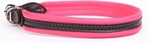 Dog's Companion Leren Halsband - 23-28 cm x 16 mm - Soft/Duo - Roze