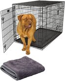 A Merk hondenbench 123x77x83cm met thermobed voor de wintermaand