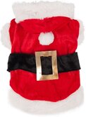 Flamingo Hondenkleding Hondentrui Kerstman Kostuum - Rood/Wit/Zwart - 15 cm