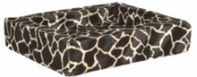 Topmast Loungemand Hondenmand Teddystof opstaande rand-Giraffe 60x50cm