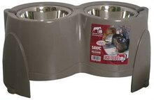 Savic ergo feeder grijs 1500 ml 2x21 cm