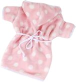 O Lala Pets honden badjasje Pink met Polkadot