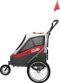 InnoPet Hondenfietskar Sporty Dog Trailer Deluxe Rood/Lichtgrijs