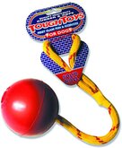 Happy pet jumbo 33,5x8x8cm tough toys rubber jumbo bal aan werptouw