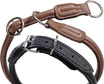 Nobby Halsband - Hond - Elandleer - 50 tot 60 cm - Slipsluiting - Bruin