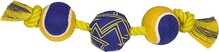 Nobby Speeltouw met 3 ballen - 37 cm