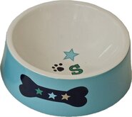 Lief! Boys Voerbak Keramiek - Blauw - 20 cm