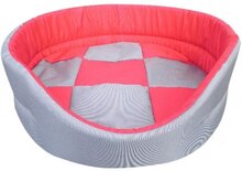 Topmast Hondenmand Shine rood-grijs 58x52x21cm