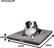 Trendpet Orthopedisch Hondenkussen VitaMeDog - 90 x 65 cm - Grijs