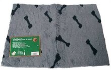 Vetbed met bot motief grijs 75x100 cm