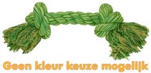 Happy Pet Flossin Fun 2 Knoop - Flostouw - Small - 28 x 6 x 6 cm - Assorti