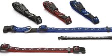 Beeztees Poot Motief - Hondenhalsband - Rood - L - 40-65 cm