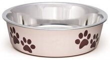 Loving pets voer/drinkbak bella paparazzi roze 470 ml 14x14x4 cm