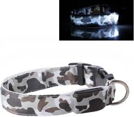 LED Halsband Camo WIT maat XL