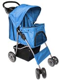 Hondenbuggy met boodschappentas - hondenbuggie - blauw