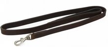 Topmast Leren Hondenriem Hondenlijn Donkerbruin Softleer 180 cm L - 25 mm