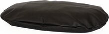 Losse hoes hondenkussen ovaal leatherlook zwart kussen maat 77x50 cm