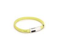 Beeztees Safety Gear Siliconen Halsband+USB Catini Geel 35x10cm