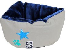 Lief! Poef Boys - Kattenmand - Beige/Blauw - 45 cm
