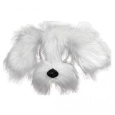 Witte hond masker met vacht
