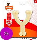 Nylabone Durachew Wishbone Wolf - Hondenspeelgoed - 2 x 145x120x20 mm Beige M