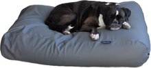 Dog's Companion Hondenkussen - L - 115 x 85 cm - Kunstleer - Muisgrijs Leather Look