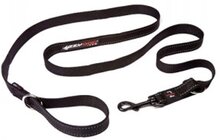 EzyDog Vario 4 lijn - Zwart - 12mm - Lite Leash