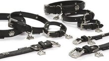 Pet Products - Luxo Halsband Royalty - Zwart 13x27cm