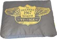 Ligkussen grijs met vintage _80x60 cm