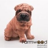 Shar Pei beeldje voor binnen en buiten - honden beeldje