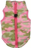 Body warmer voor honden - Honden bodywarmer - Maat L - Leger print roze