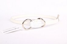 Dog's Companion - leren sliphalsband - 65 cm x 10 mm - Wit