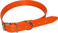 Halsband BioThane Gold Transparant - ORANJE - 600mmX25mm - rolgesp