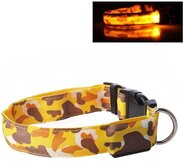 LED Halsband Camo GEEL maat L