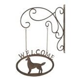 Metalen Uithangbord hond 35 x 47 cm bruin - 6Y1374