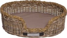 Happy-House Mand Riet Ovaal Met Touw Xl Naturel - Hondenmand - Xxlarge