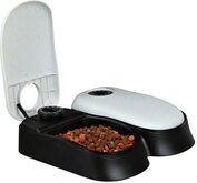 Trixie Tx2 Automatische Voerdispenser - Wit/Zwart - 2 x 300 ml
