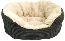 Rosewood Hondenmand Ovaal Jumbo Cord Pluche - Grijs / Creme - 81.5 x 63 x 18 cm