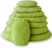 Hondenkussen Ovaal met rits. Limegroen 45cm