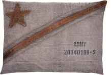 Lex & max canvas / leer losse hoes voor hondenkussen rechthoek  100x70cm zand