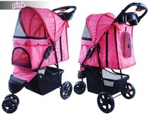 Topmast Hondenbuggy Roze 3 Wielen